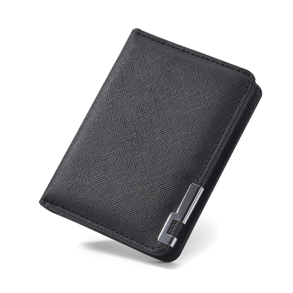 PU Leather Retro Men's Wallet Two-Fold Orange Black Grey White Multiple Pockets Ultra Thin Slim Wallet Money Clip Credit Card
