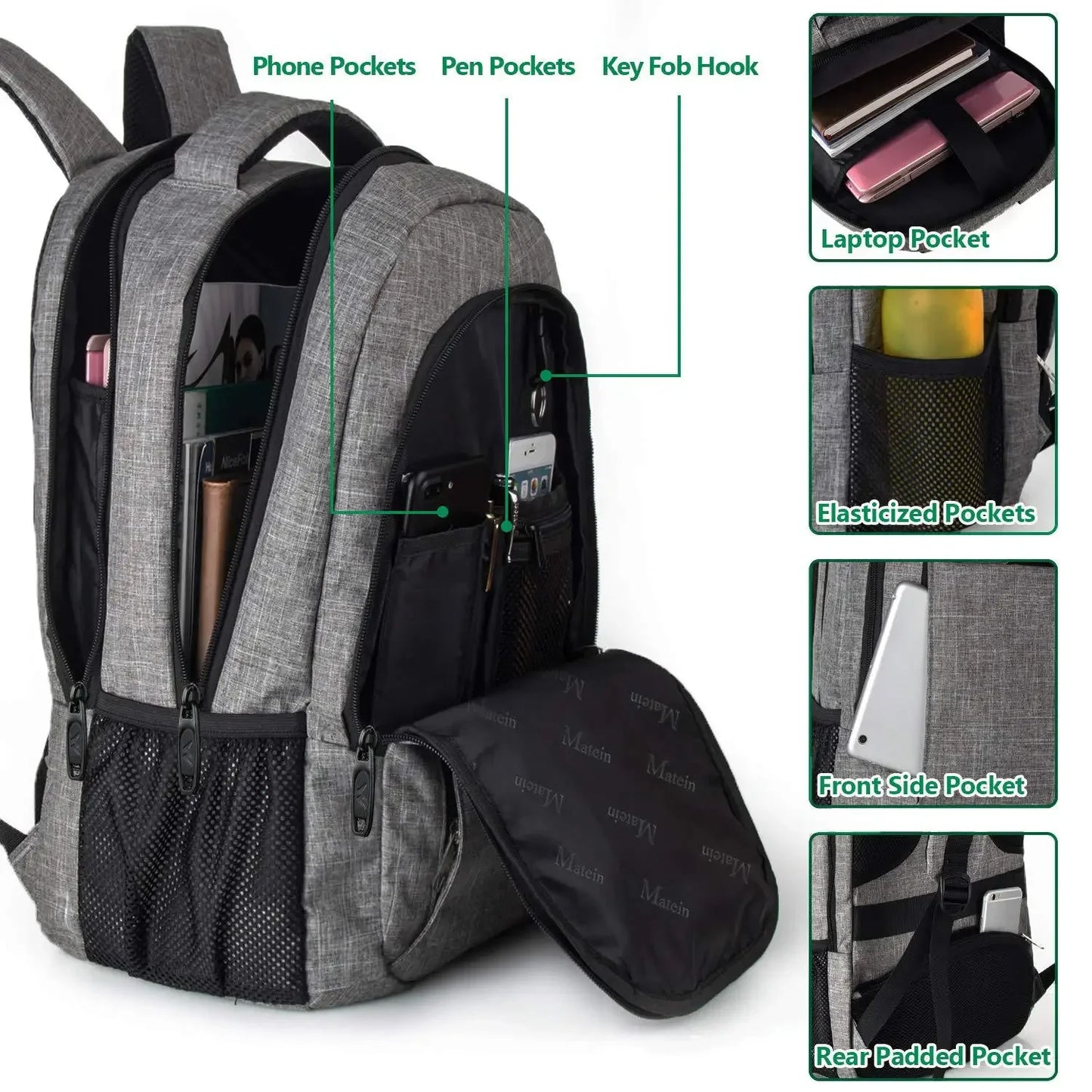 Cross-Border Hot Selling Multifunctional Leisure Backpack Business USB Charging Backpack Computer Bag Travel Outdoor Business Trip Work Clothing