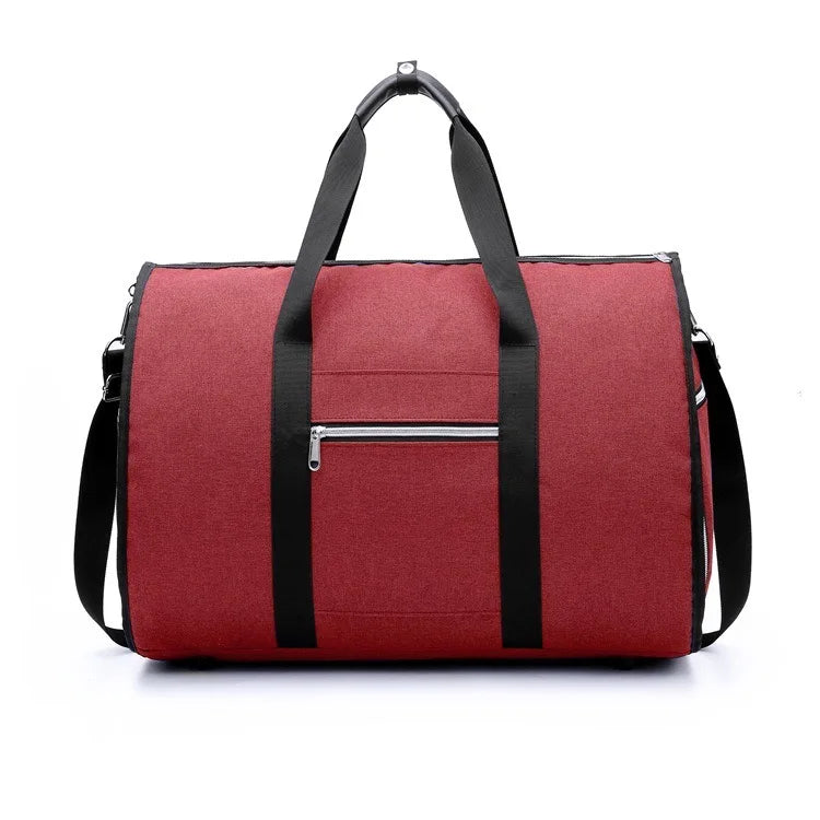 Portable Luxury Suit Storage Bag 2 in 1 Busines Travel Duffel Bag Men's Garment Bag Shoulder Trip Handbag Clothing Luggage Bag