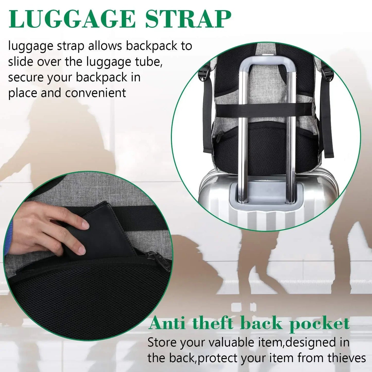 Cross-Border Hot Selling Multifunctional Leisure Backpack Business USB Charging Backpack Computer Bag Travel Outdoor Business Trip Work Clothing